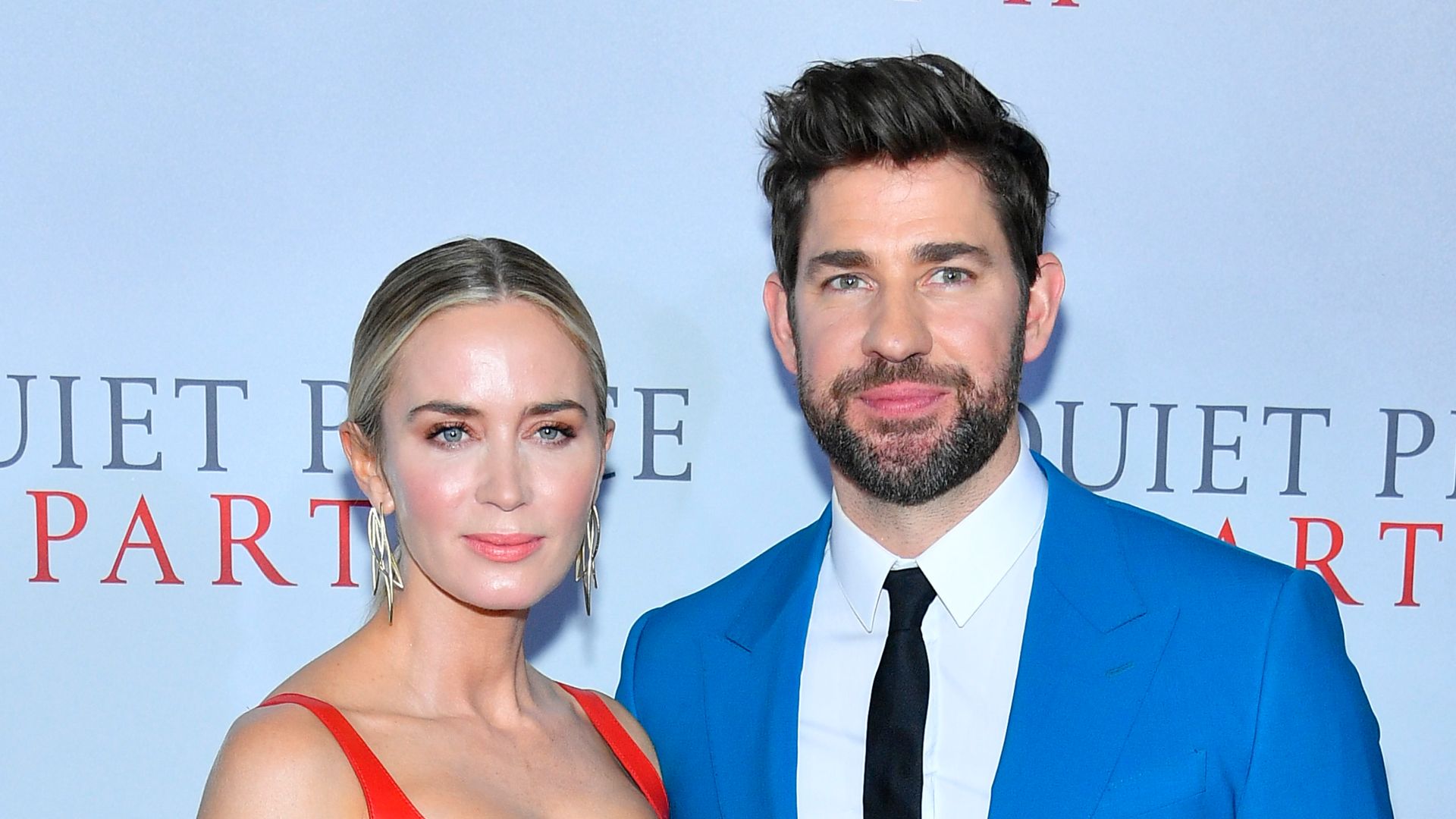 John Krasinski and Emily Blunt attend the World Premiere of "A Quiet Place Part II" presented by Paramount Pictures, at the Rose Theater at Jazz at Lincoln Center's Frederick P. Rose Hall on March 08, 2020 in New York, New York