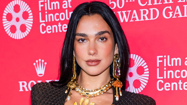 Dua Lipa attends the 50th Chaplin Award Gala at Alice Tully Hall at Lincoln Center on April 28, 2025 in New York City. (Photo by TheStewartofNY/FilmMagic)