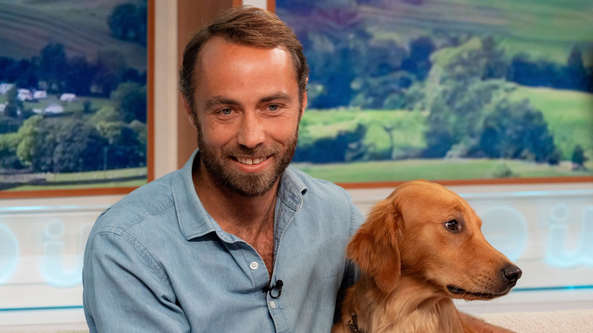James Middleton appears on Good Morning Britain with dogs Mable and Isla