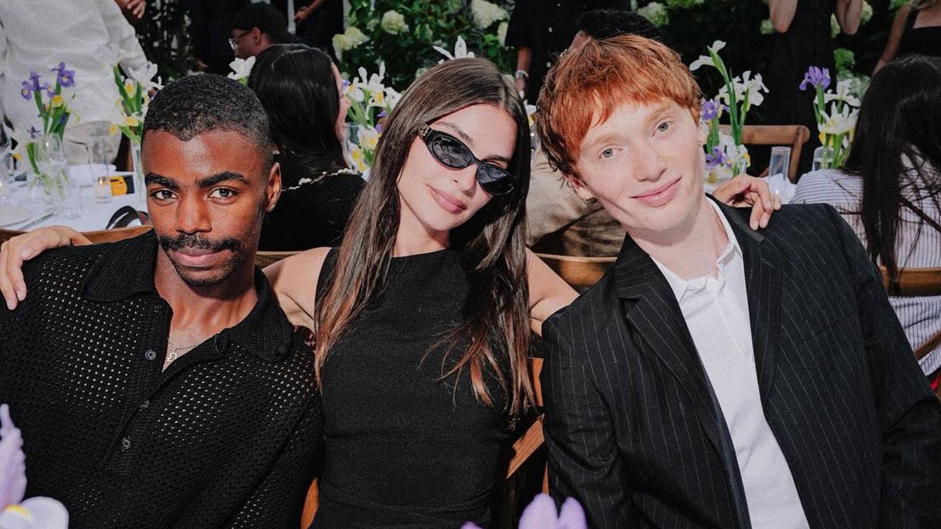 Emily Ratajkowski posed for photos alongside her elite guestlist