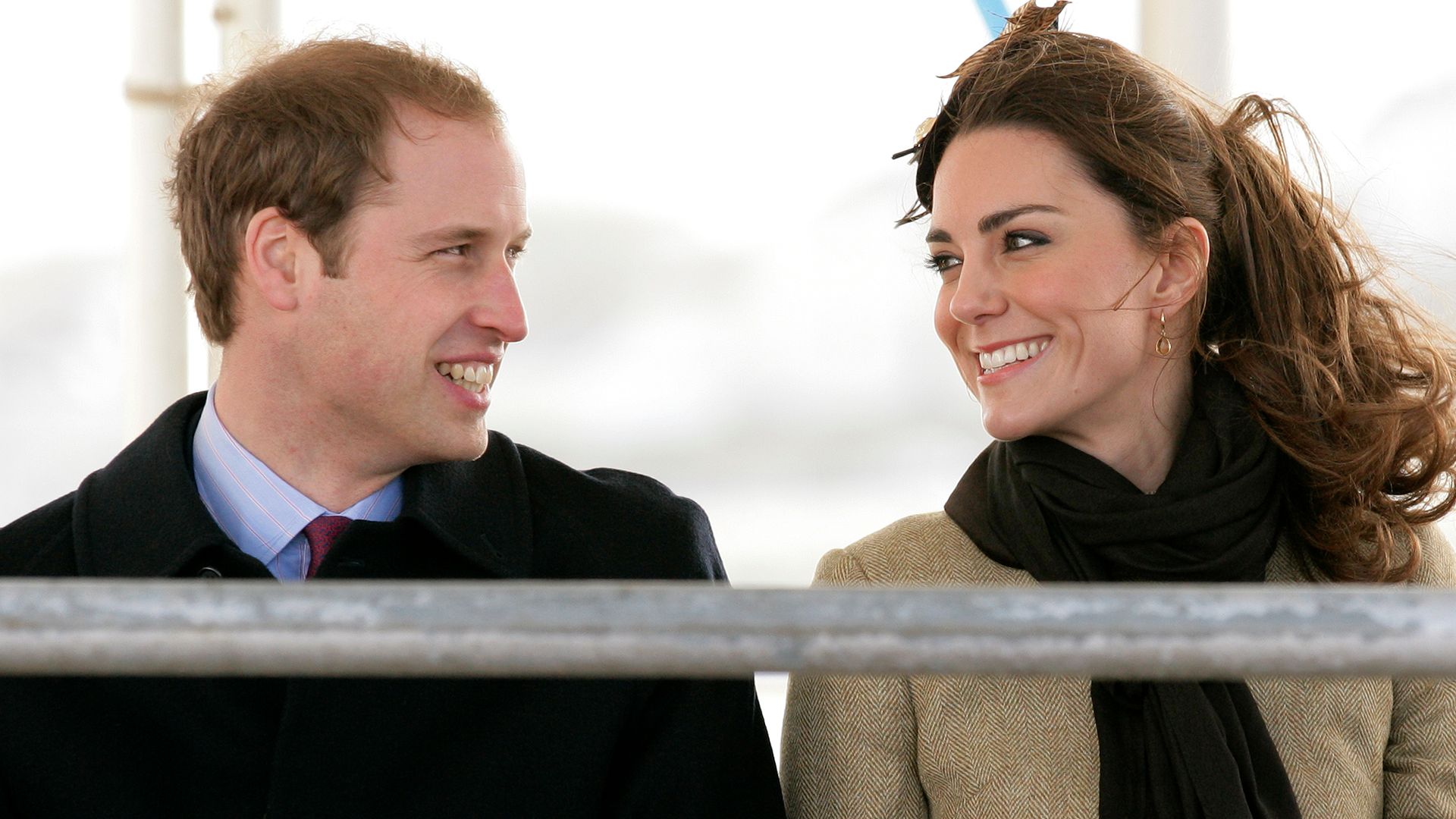 Prince William and Princess Kate smiling at each other