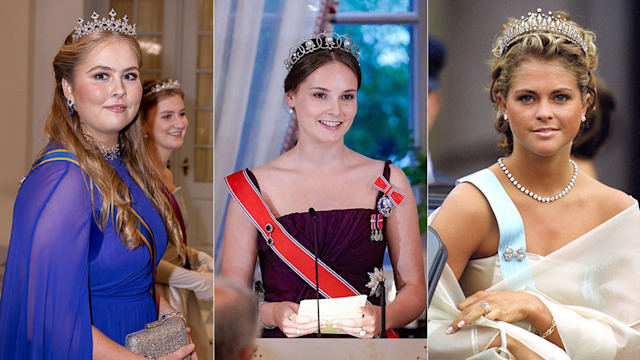 Royal teenagers in tiaras