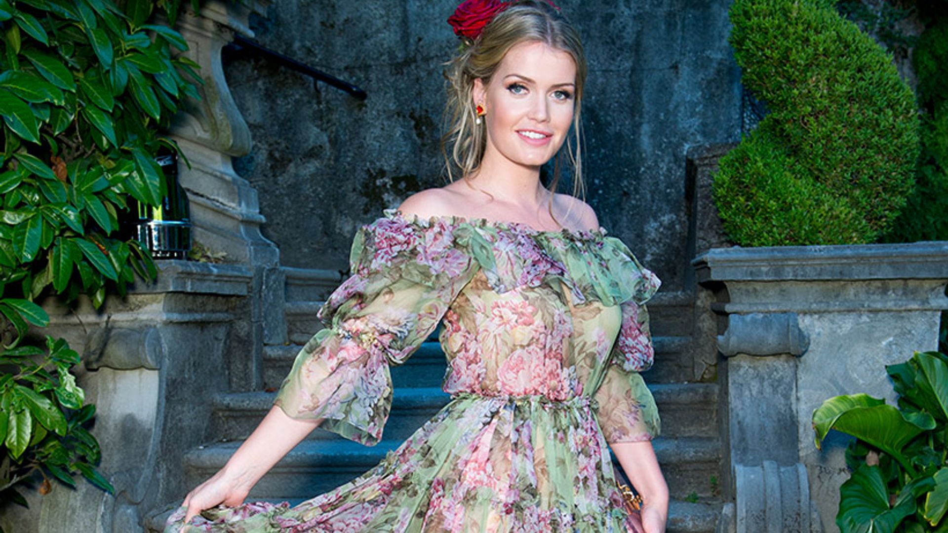 lady kitty spencer green pink floral dress instagram