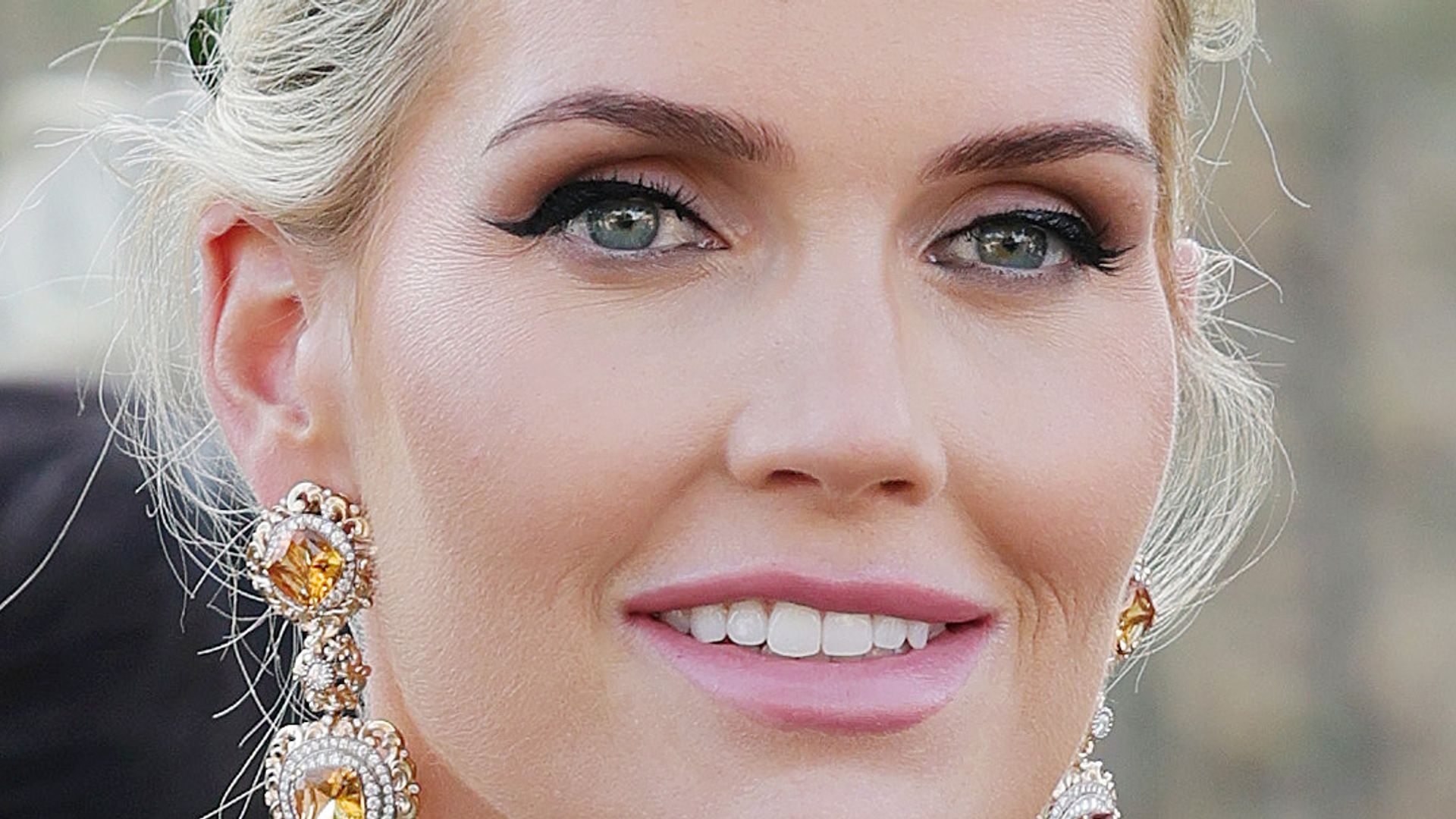 Lady Kitty Spencer is seen outside the Dolce & Gabbana Alta Moda fashion show at Foro Romano on July 14, 2025 in Rome, Italy.