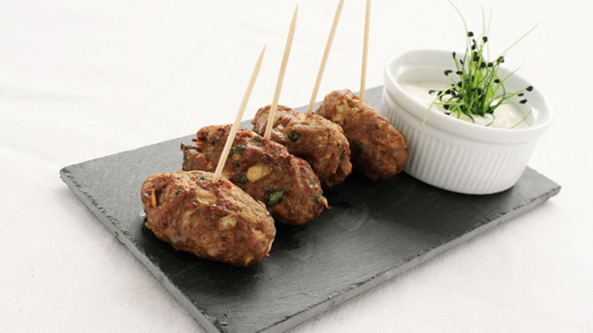 kofta kebabs with raita 