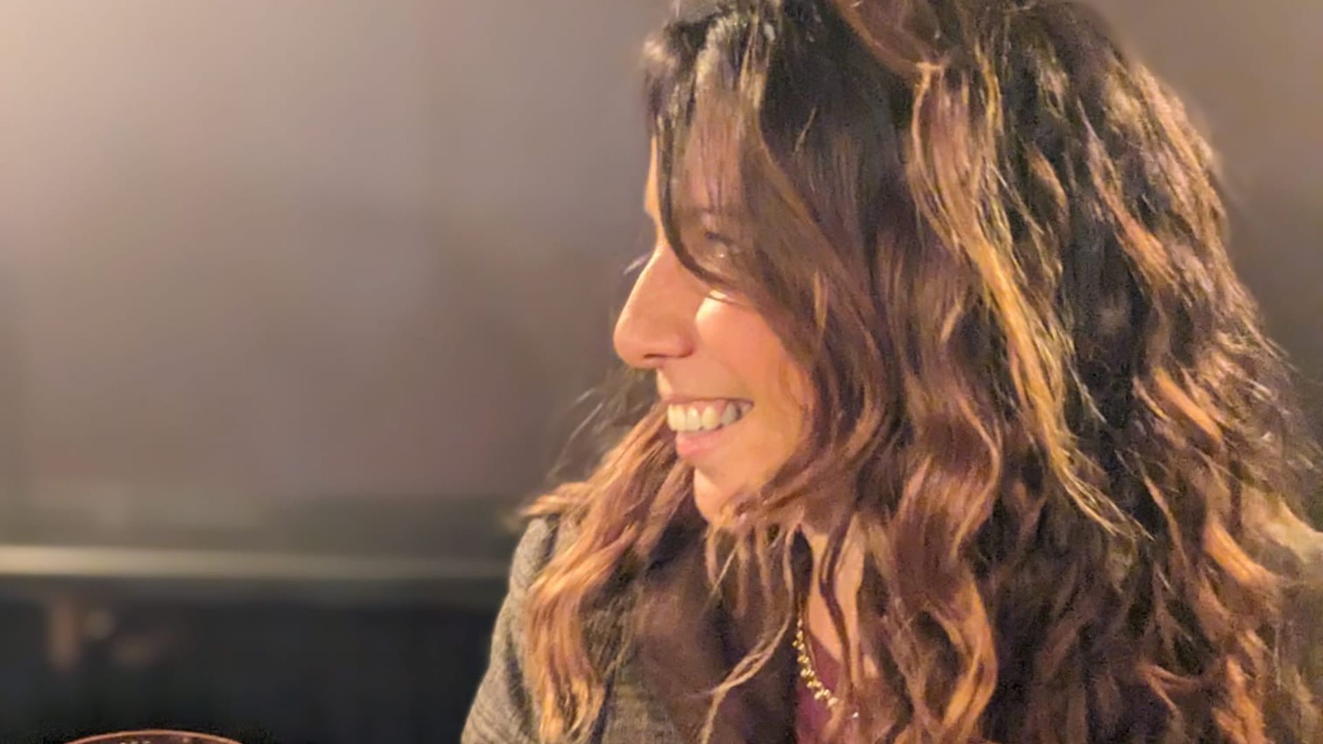 Ellie Fennell's hair turned curly in her forties 