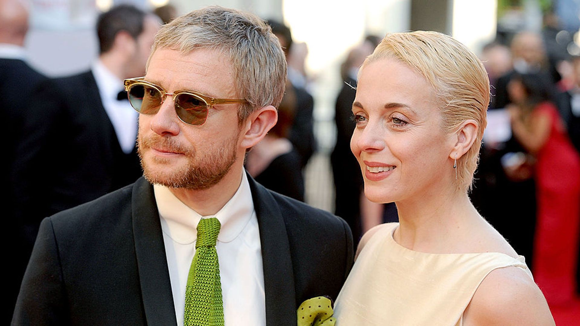 Martin Freeman and Amanda Abbington attend the Arqiva British Academy Television Awards