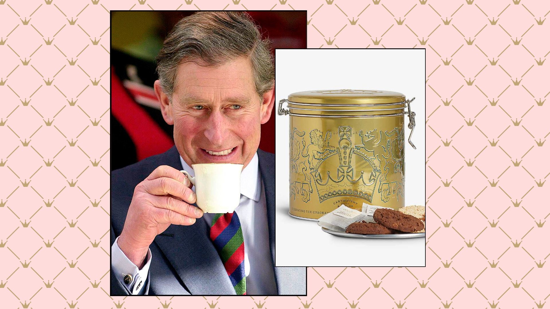 king charles and coronation tea collage 