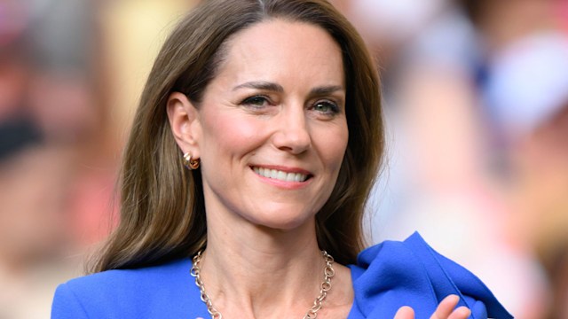 Catherine, Princess of Wales attends day fourteen of the Wimbledon Tennis Championships at the All England Lawn Tennis and Croquet Club on July 13, 2025 in London, England. (Photo by Karwai Tang/WireImage)