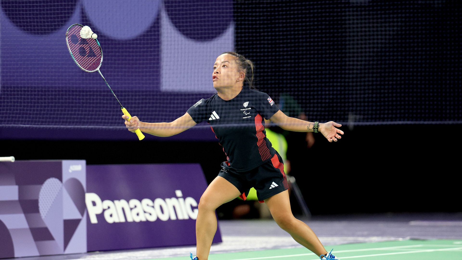 Rachel Choong playing badminton