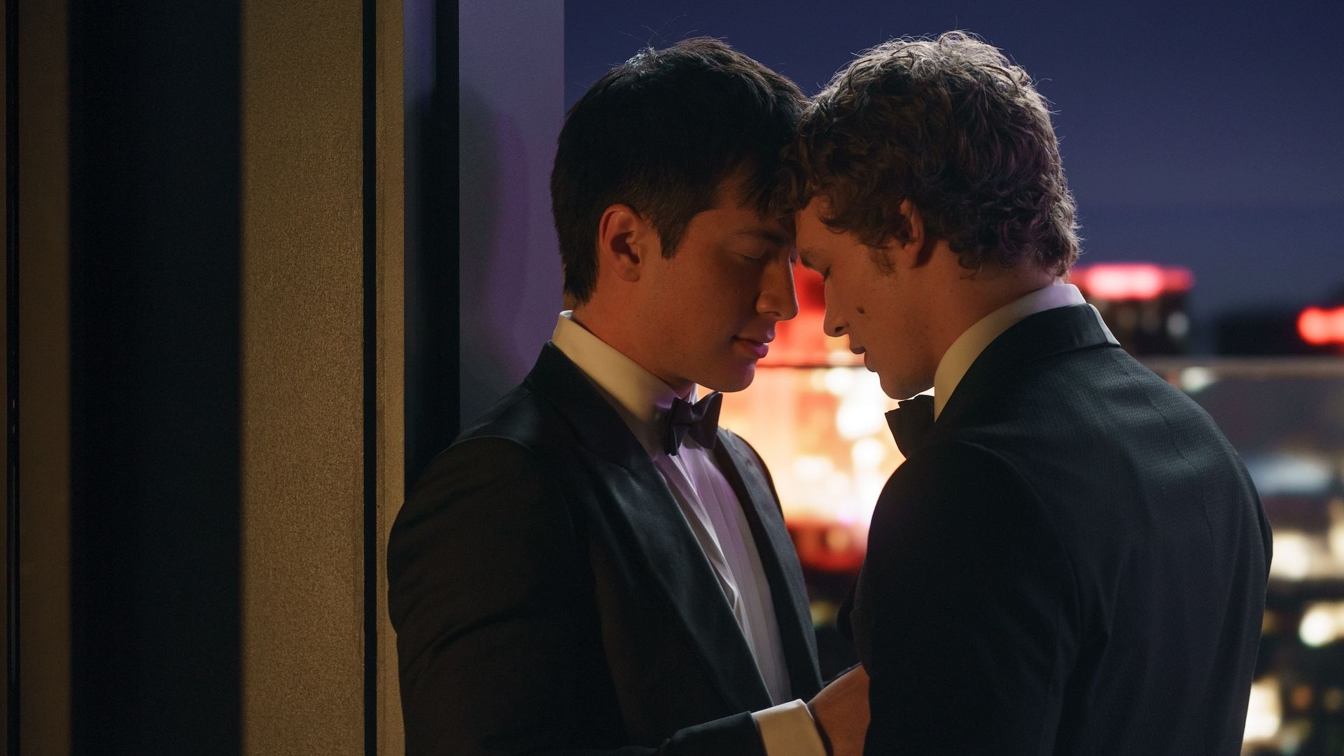 Connor Storrie and Hudson Williams in Heated Rivalry