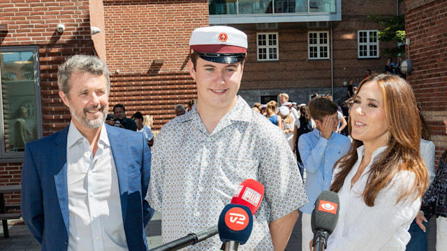 Queen Mary’s son, Prince Christian, towers over 6ft dad King Frederik during momentous occasion