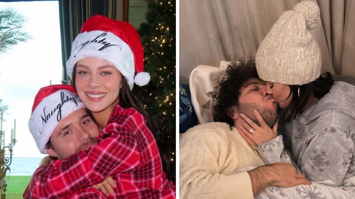 From Victoria Beckham and David Beckham to Selena Gomez and Benny Blanco: the sweetest loved up celebrity couples this festive season