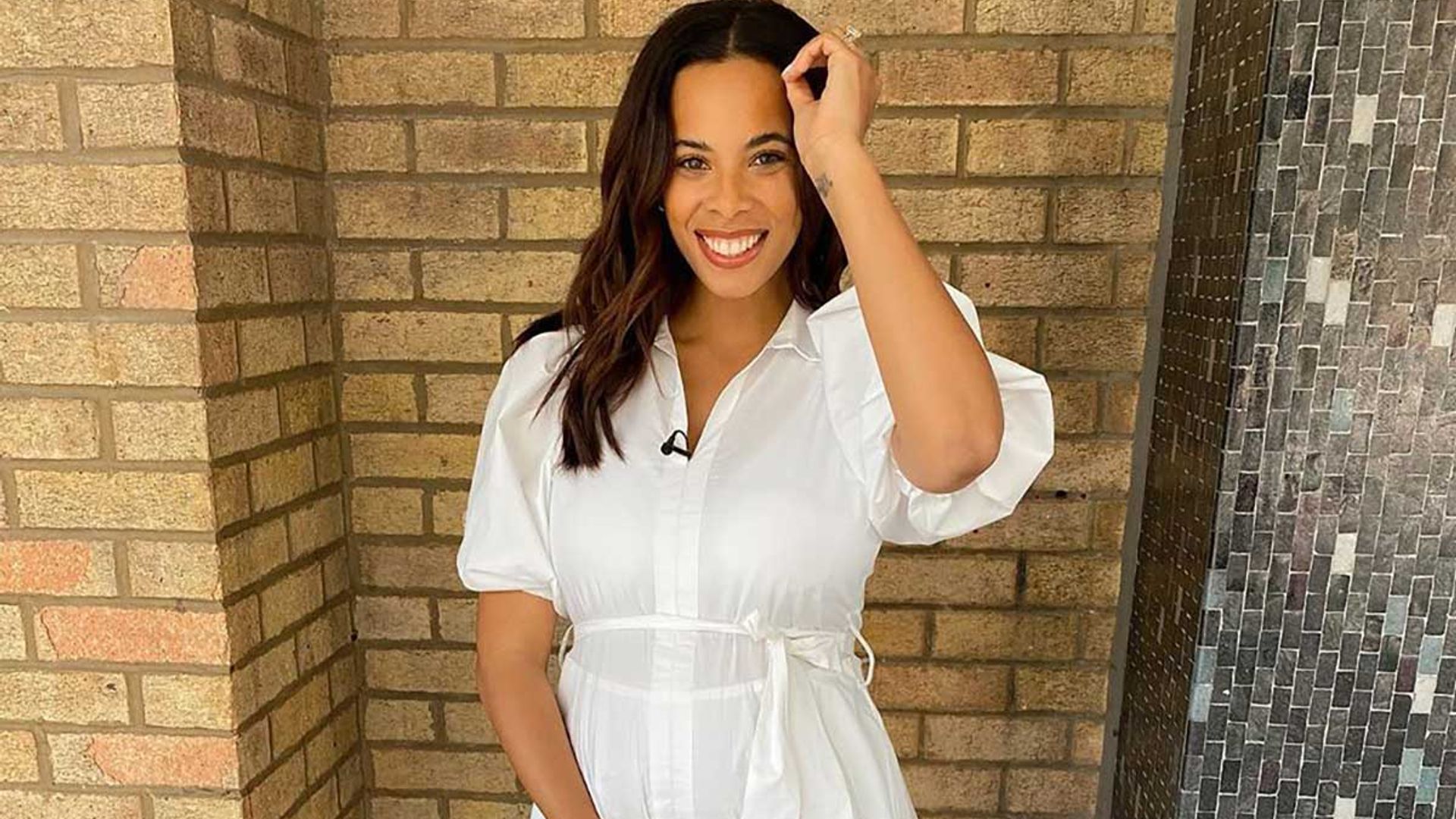 rochelle humes this morning white shirt dress