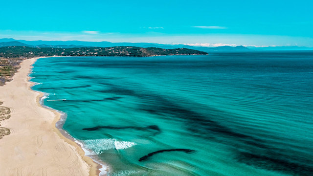 Nikki Beach view of Pampelonne beach 