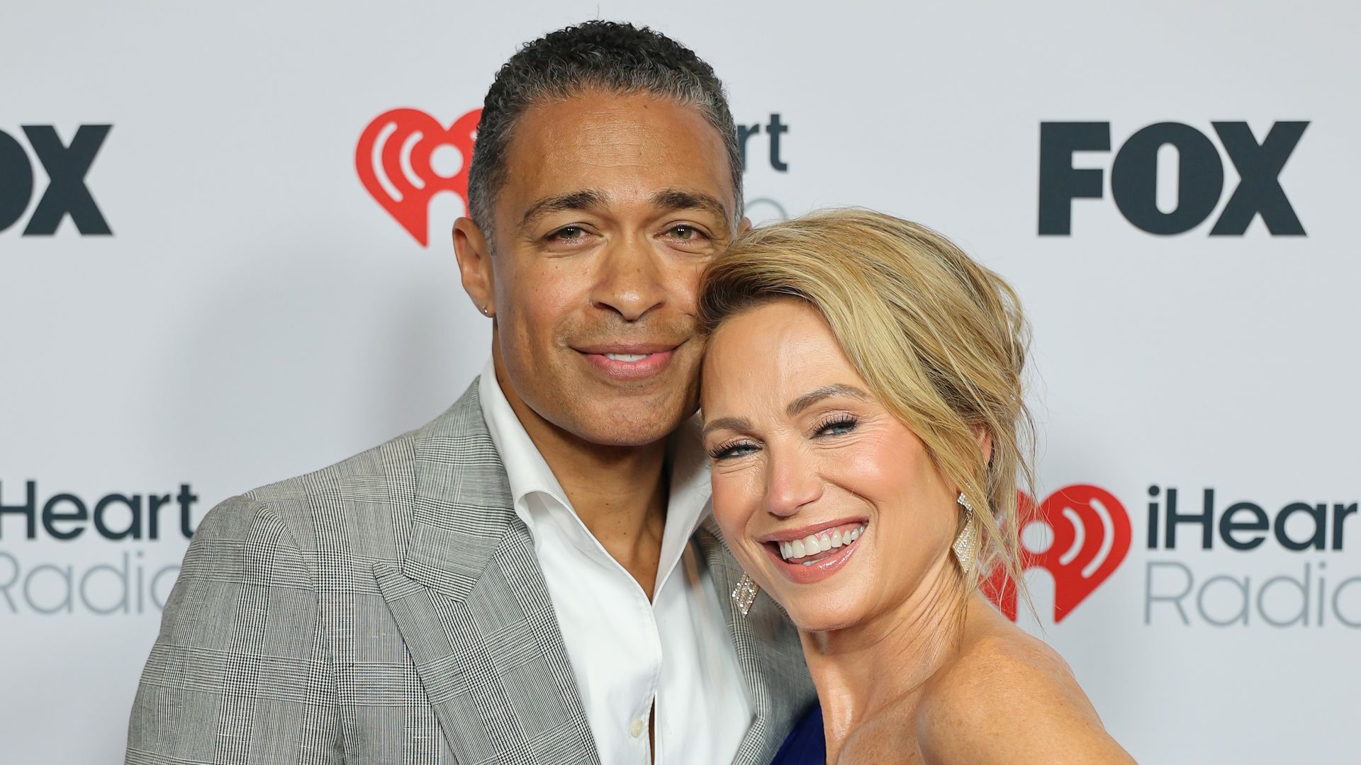 Amy Robach was seen with her promise ring on the red carpet at the iHeartRadio Music Awards 