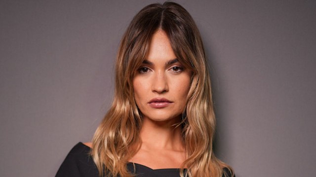 Lily James at the Christian Dior Fall RTW 2025 fashion show as part of Paris Fashion Week on March 4, 2025 in Paris, France. (Photo by Swan Gallet/WWD via Getty Images)