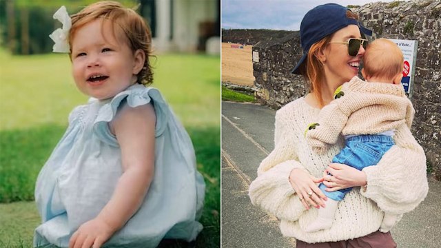 a split image of stacey dooley and princess lilibet 