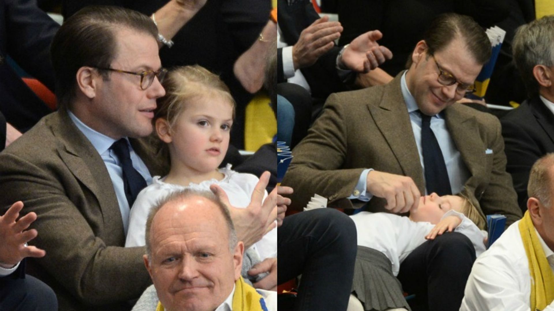 Princess Estelle couldn't help falling asleep on dad Prince Daniel's ...