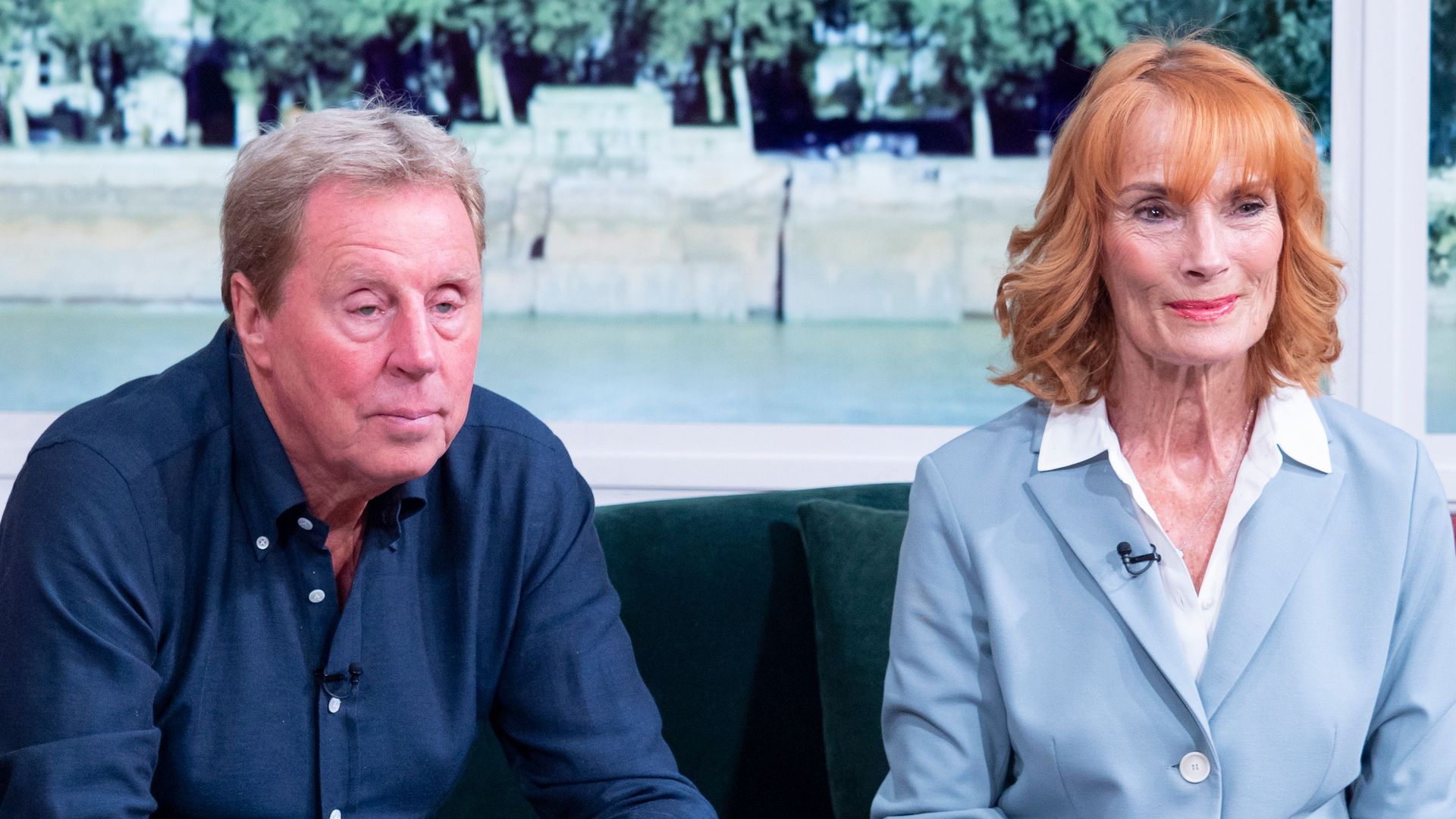 Harry Redknapp looking gloomy and sitting with wife Sandra