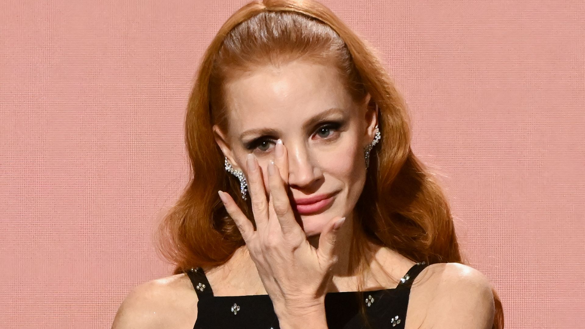 Jessica Chastain left close to tears as she shares rare childhood details