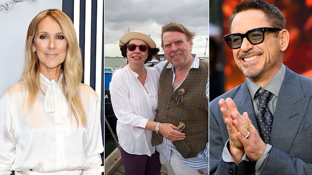 celine dion, timothy spall and wife and robert downey Jr. 