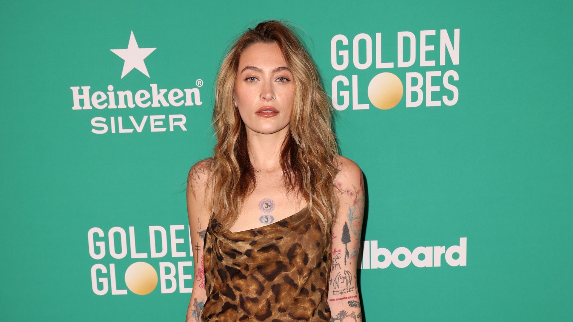 Paris made a case for leopard print at the Billboard Official Golden Globe After Party