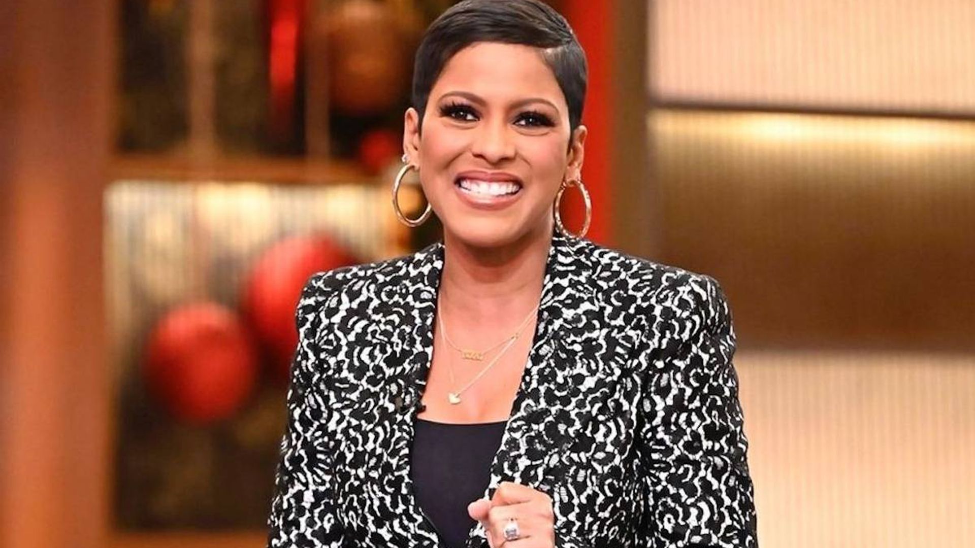 tamron hall lace suit