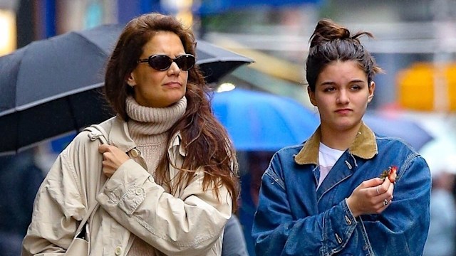 Katie Holmes and her lookalike daughter Suri went for a stroll in New York recently 