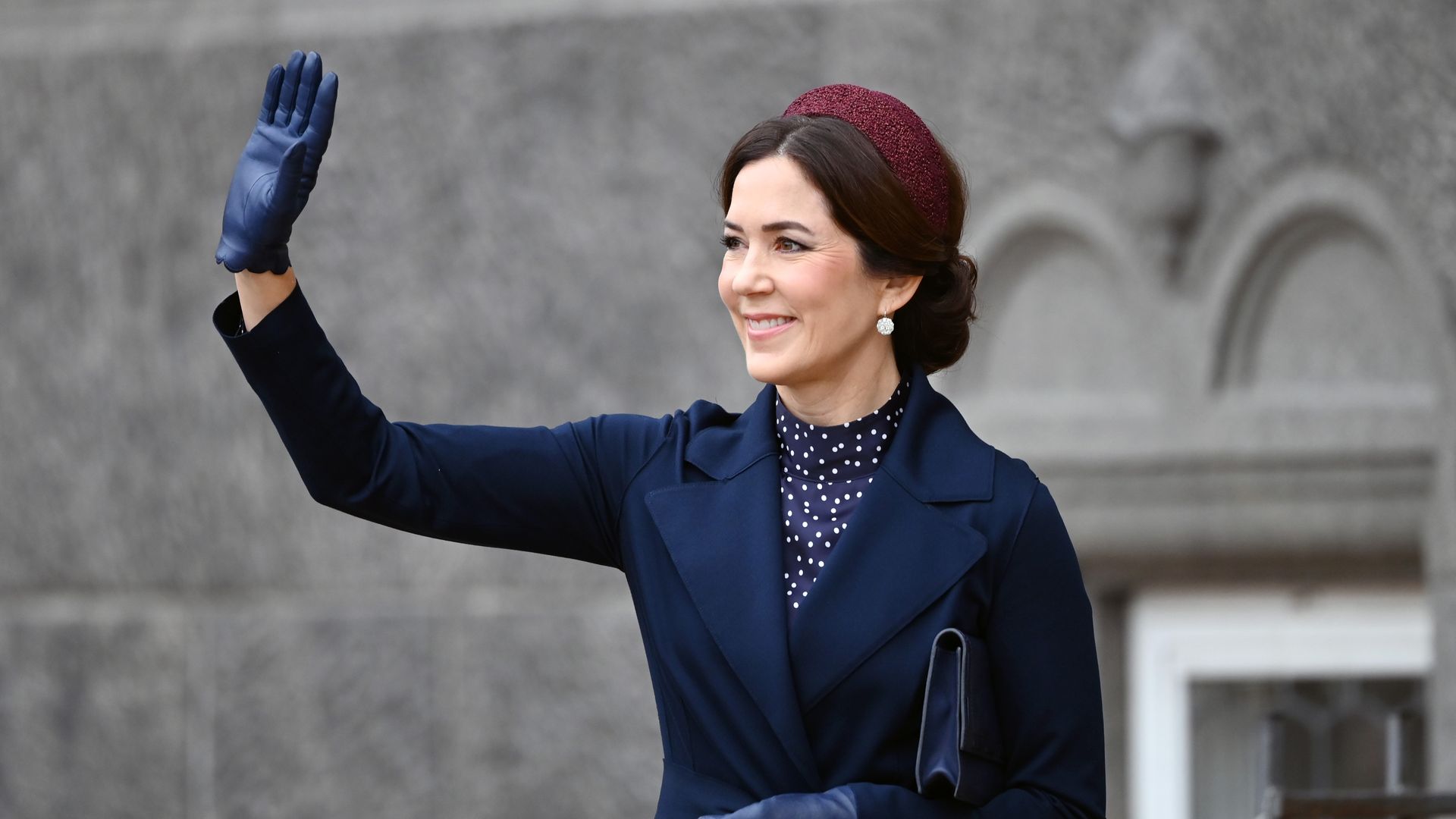 Crown Princess Mary waving
