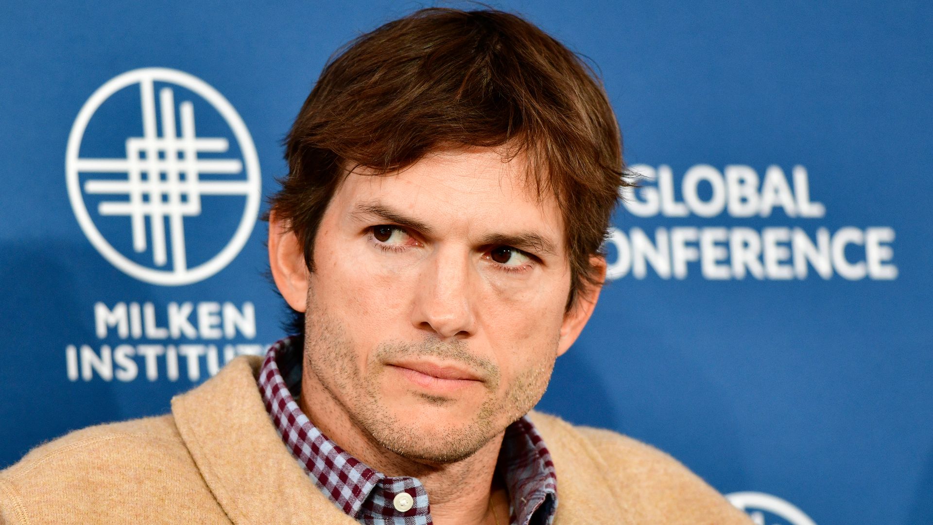 Ashton Kutcher attends the 2023 Milken Institute Global Conference at The Beverly Hilton on May 01, 2023 