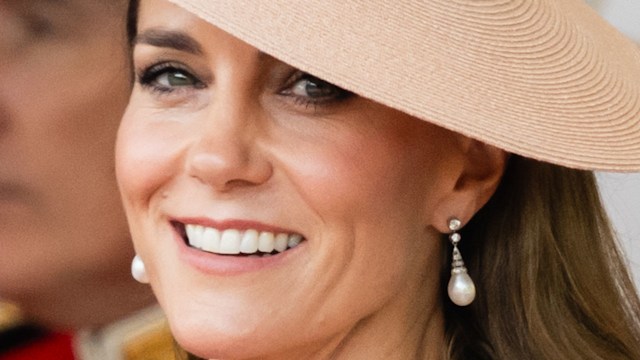 Kate Middleton, the Princess of Wales on the Royal Dais at Datchet Road on July 08, 2025 in Windsor, England. 