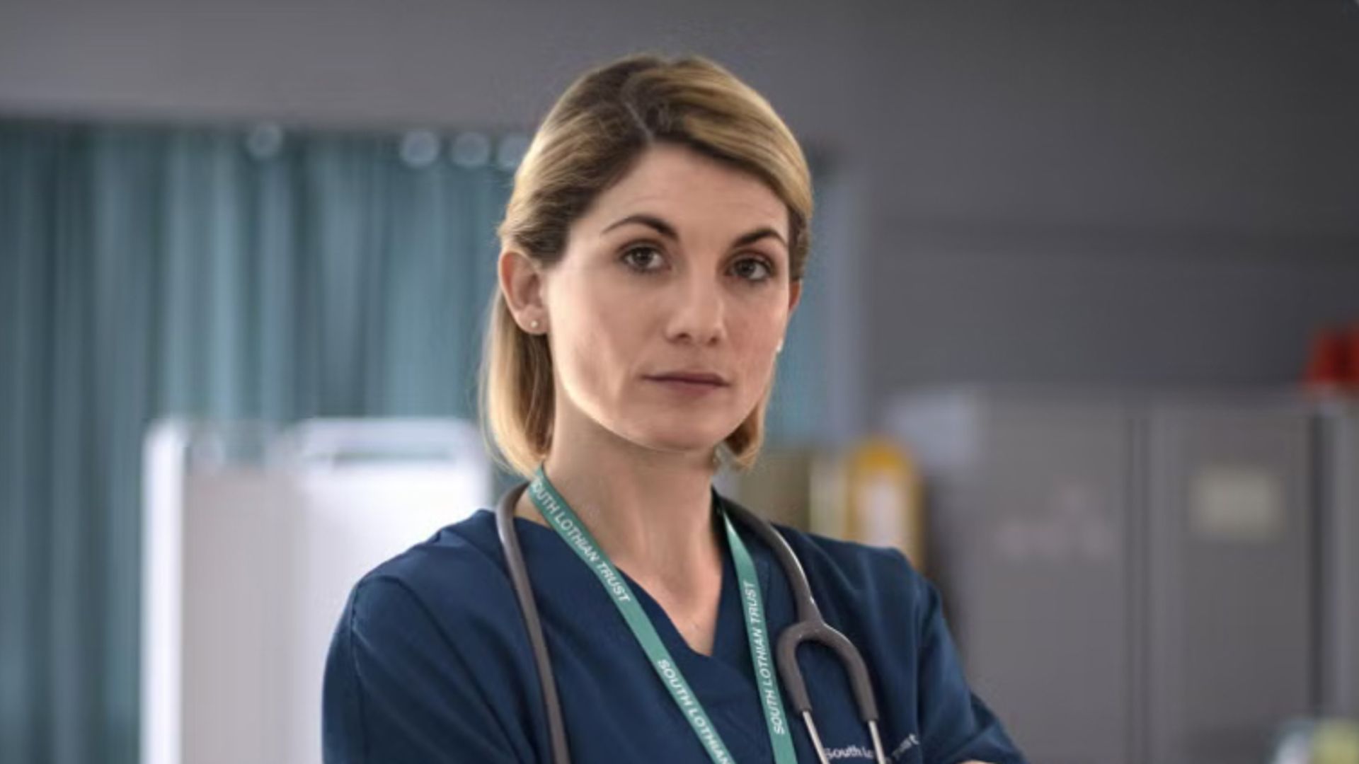 Jodie Whittaker as a doctor in Trust Me
