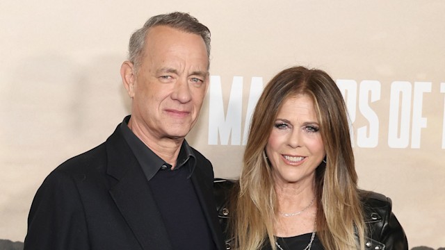 Tom Hanks and Rita Wilson attend World Premiere of Apple TV+'s "Masters of the Air" at Regency Village Theatre on January 10, 2024 in Los Angeles, California.