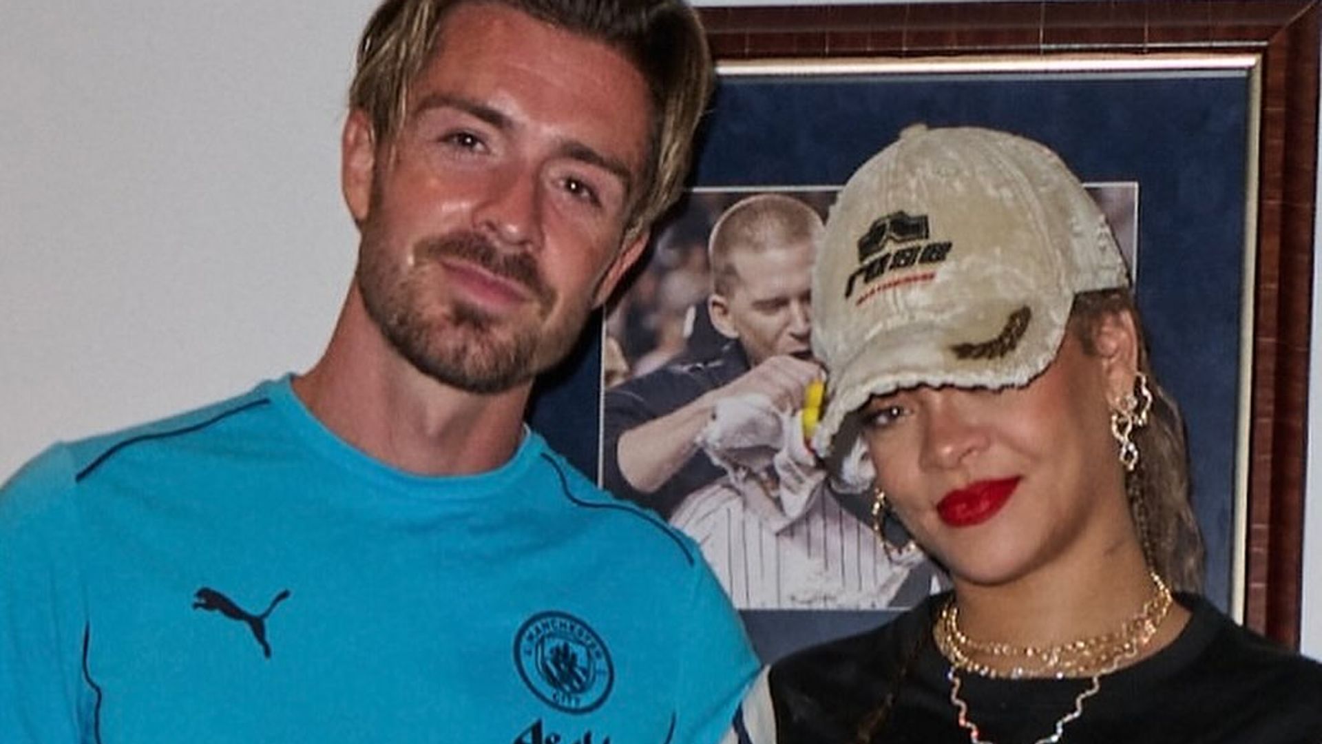 Football star Jack shared an image with Rihanna on Instagram