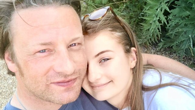 Jamie Oliver selfie with daughter Poppy