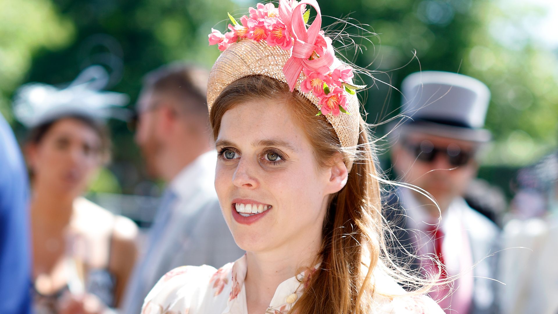 Princess Beatrice just wore a fabulous dress to a baby shower - and you should see the shoulder pads