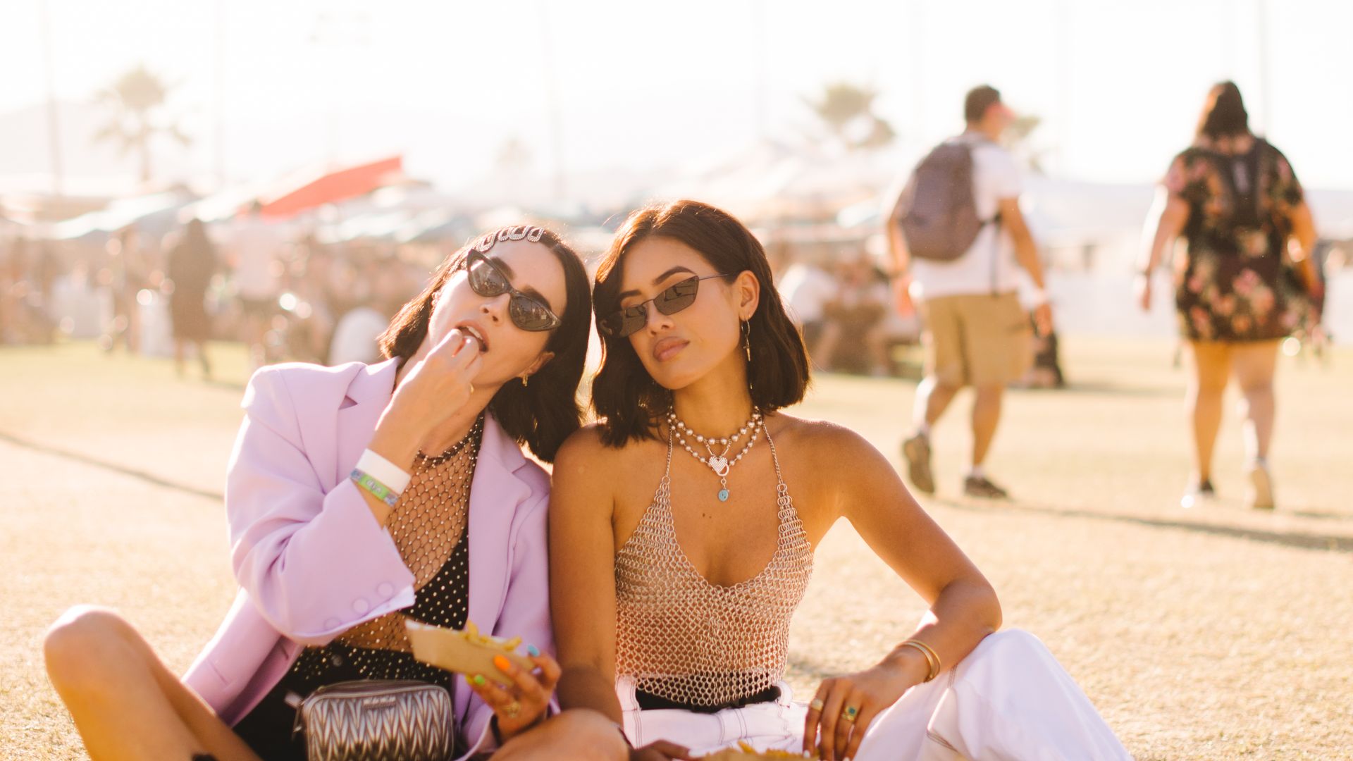 Brittany Xavier and Jill Wallace street style at the 2019 Coachella 