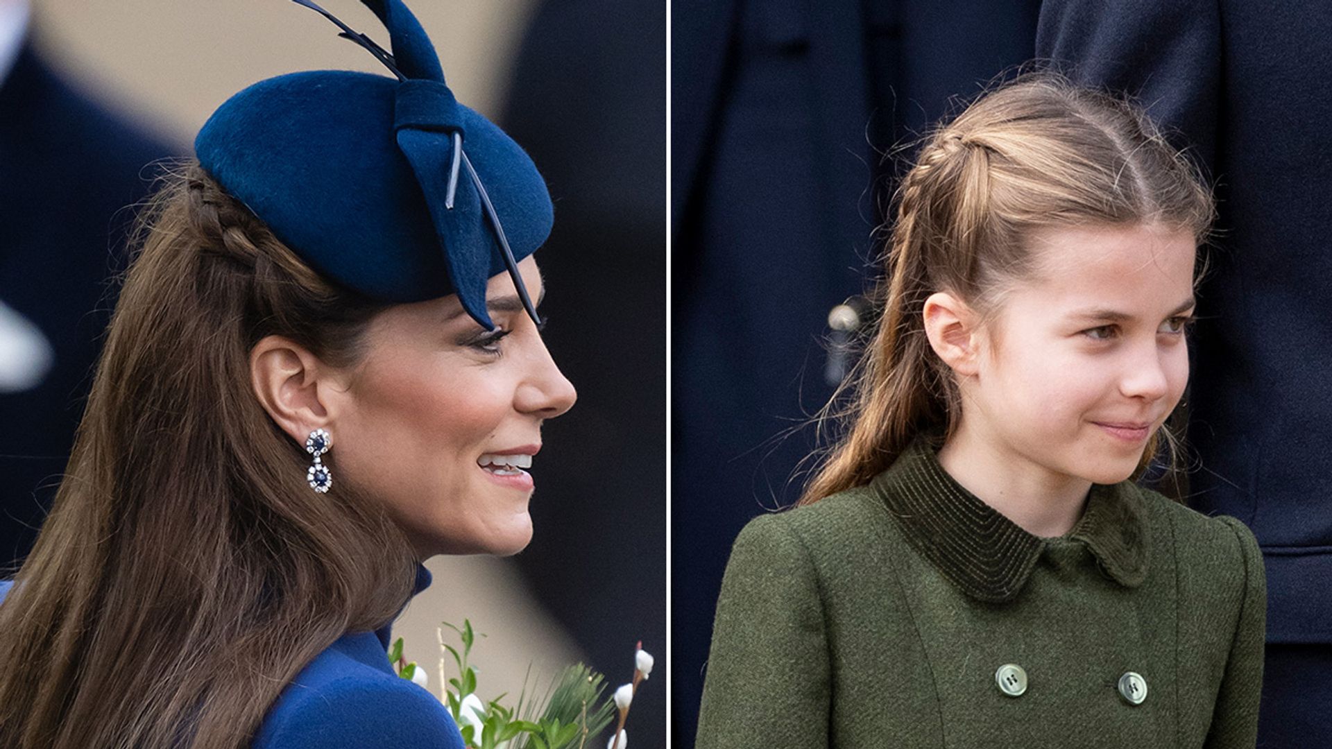 Kate Middleton and Princess Charlotte twin at Christmas 