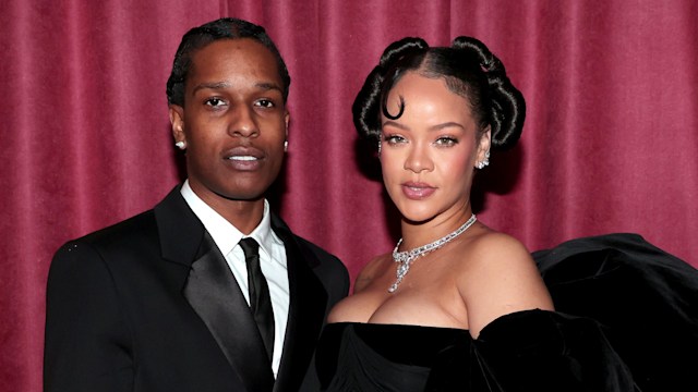 A$AP Rocky and Rihanna attend the 80th Annual Golden Globe Awards held at the Beverly Hilton Hotel on January 10, 2023 in Beverly Hills, California