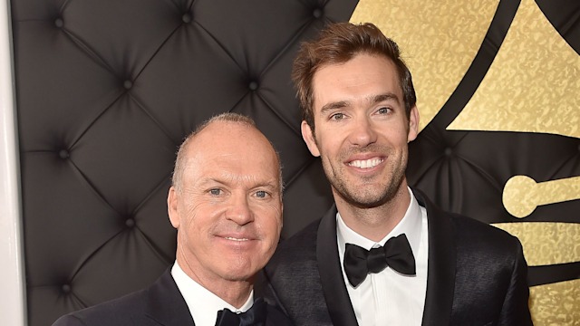 Michael Keaton and son Sean Douglas attend The 59th GRAMMY Awards at STAPLES Center on February 12, 2017 in Los Angeles, California