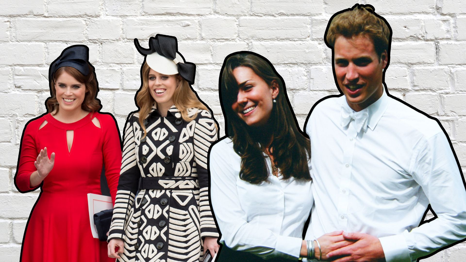 Royals who lived together: Princess Eugenie and Princess Beatrice, and Kate Middleton and Prince William