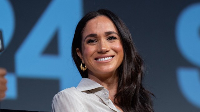 Britain's Meghan, Duchess of Sussex, attends the "Keynote: Breaking Barriers, Shaping Narratives: How Women Lead On and Off the Screen," during the SXSW 2024 Conference and Festivals at the Austin Convention Center on March 8, 2024, in Austin, Texas.