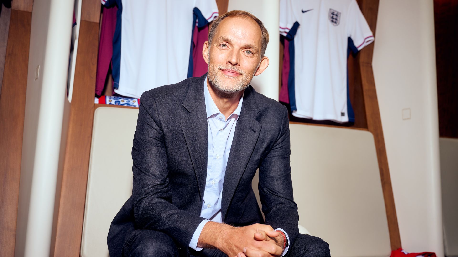 Thomas Tuchel poses for a photo as he is announced as the new England manager at Wembley Stadium on October 16, 2024 in London, England.