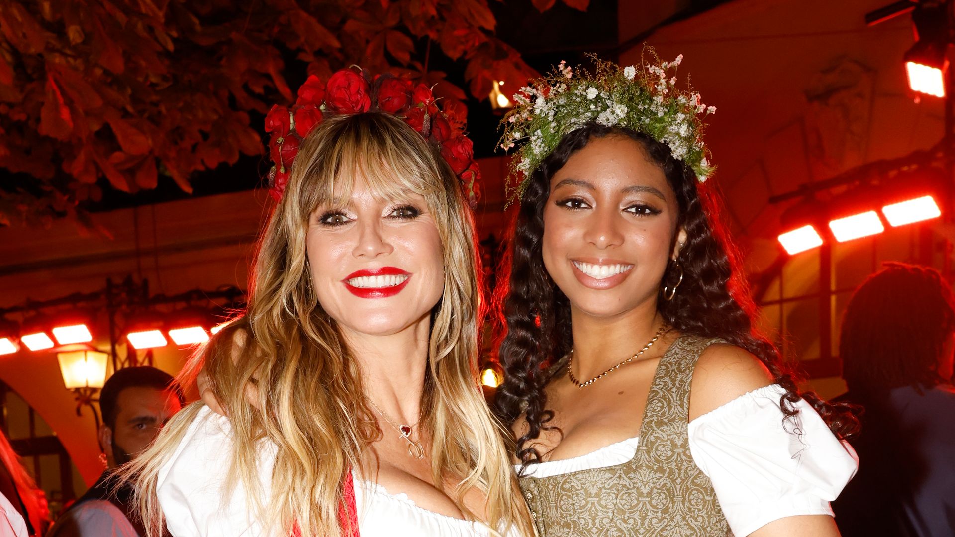 Heidi Klum and Lou Klum during the "Heidifest By Heidi Klum" at HofbrÃ¤uhaus Munich on September 18, 2025 in Munich, Germany
