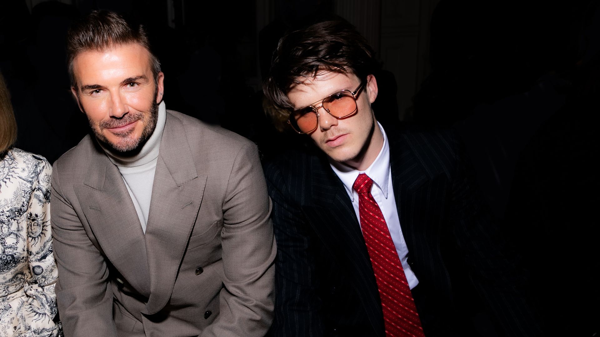 david and cruz beckham in suits