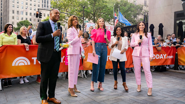 Craig Melvin, Hoda Kotb, Savannah Guthrie, Sheinelle Jones, and Angie Lassman hosted Today on July 13