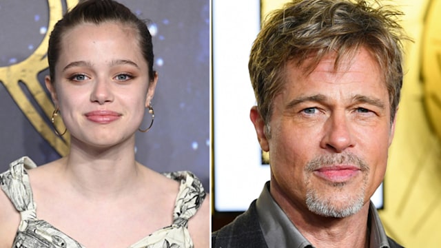 Shiloh Jolie and Brad Pitt