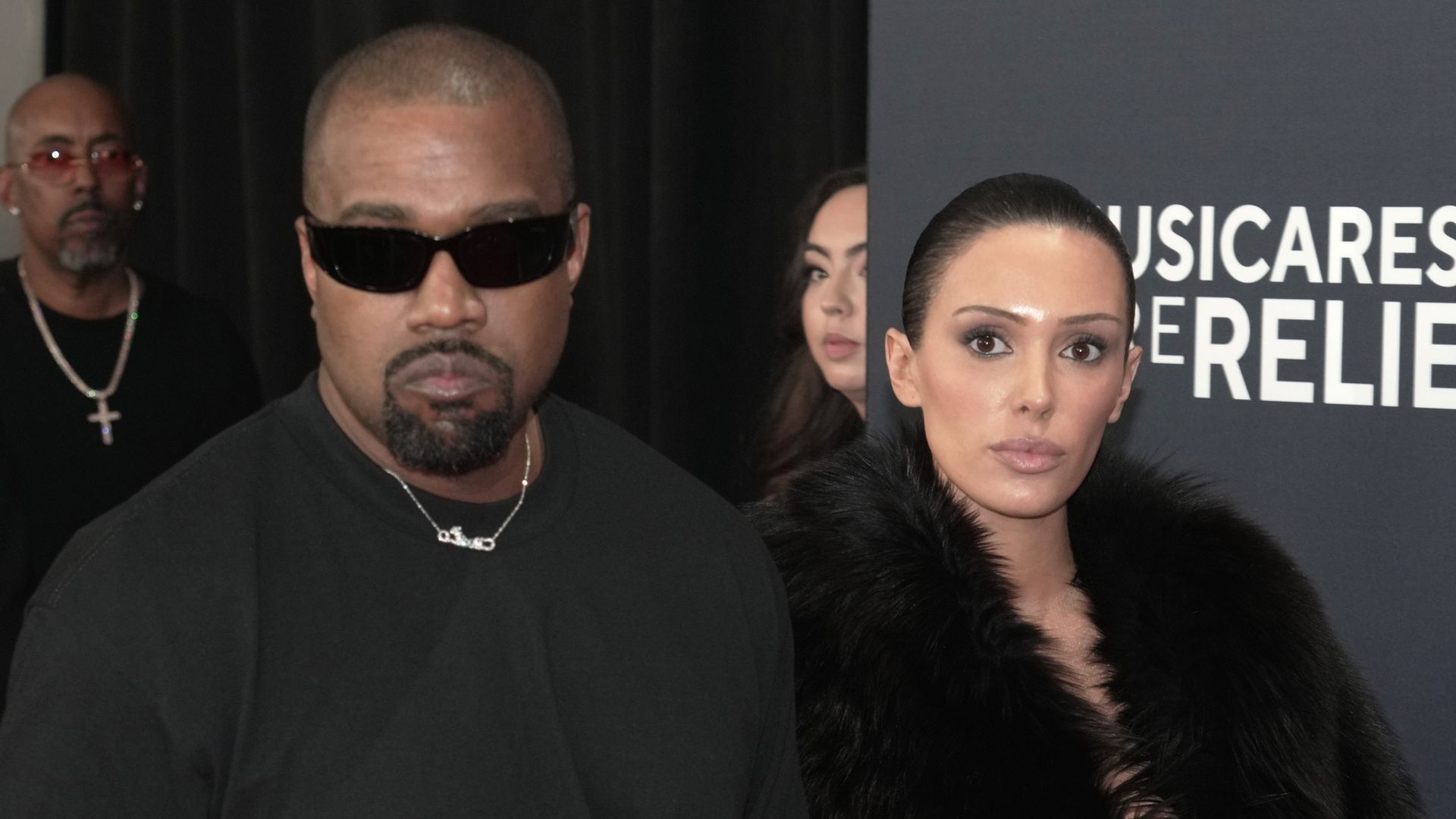 Kanye West and Bianca Censori attend the 67th GRAMMY Awards at Crypto.com Arena on February 02, 2025 in Los Angeles, California. (Photo by Jeff Kravitz/FilmMagic)