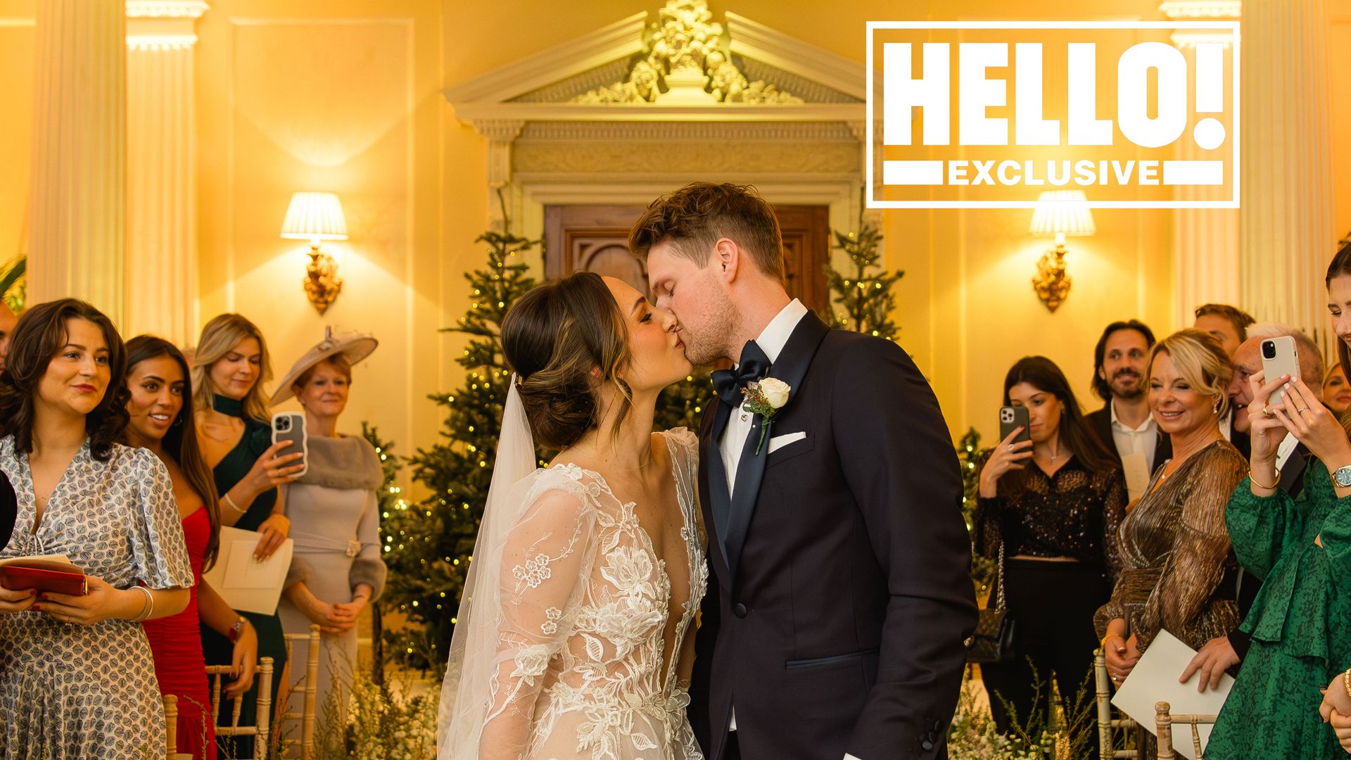 Maeva D'Ascanio and James Taylor second winter wedding at Hedsor House in Buckinghamshire 